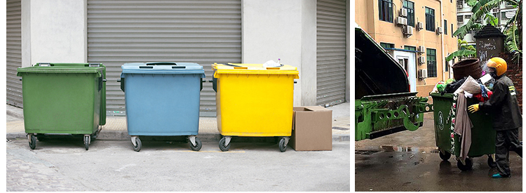HDPE Mobile Garbage Bin | Durable, Stackable Waste Containers