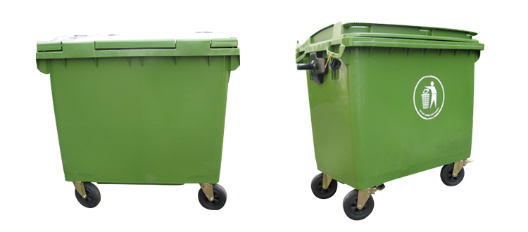 HDPE Mobile Garbage Bin | Durable, Stackable Waste Containers
