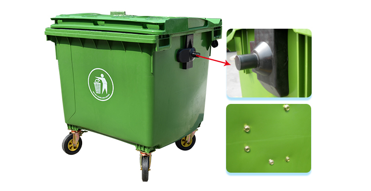 HDPE Mobile Garbage Bin | Durable, Stackable Waste Containers