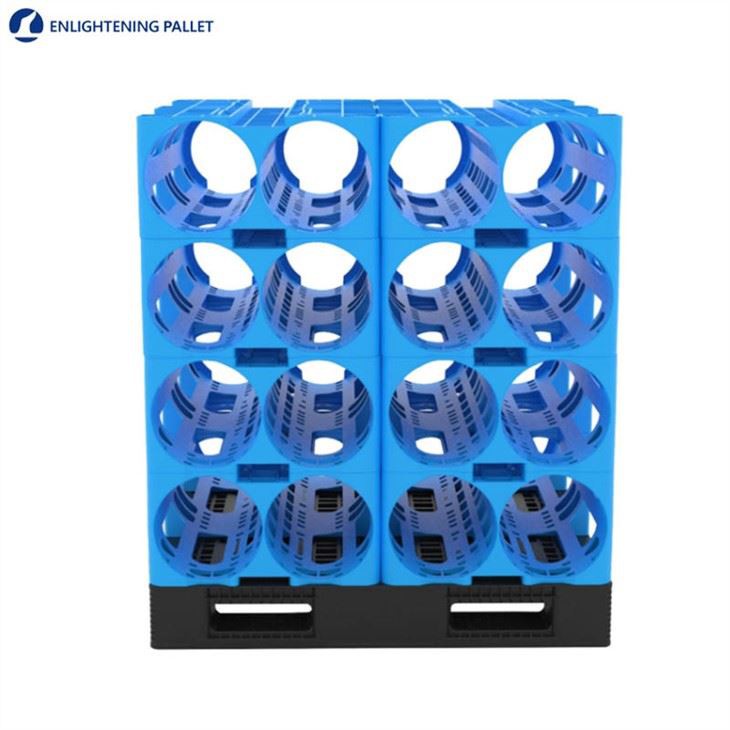 Durable HDPE Stackable Water Bottle Rack for Logistics