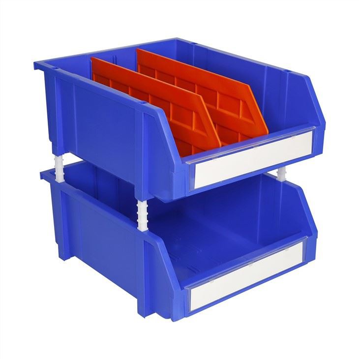 Durable Stackable Plastic Parts Picking Bins for Warehouse image 2