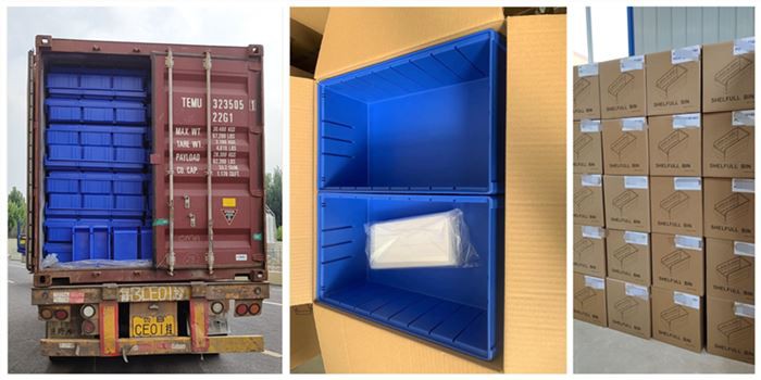 Durable Stackable Plastic Parts Picking Bins for Warehouse