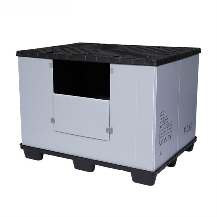 Durable HDPE Collapsible Plastic Gaylord Box with Lid image 3
