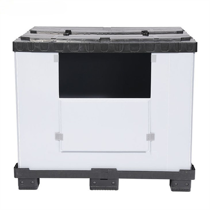 Durable HDPE Collapsible Plastic Gaylord Box with Lid