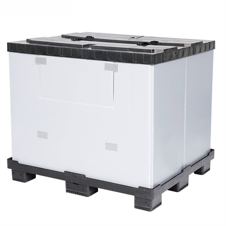 Durable HDPE Collapsible Plastic Gaylord Box with Lid image 2