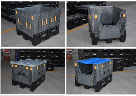 HDPE Durable Collapsible Plastic Pallet Box for Logistics