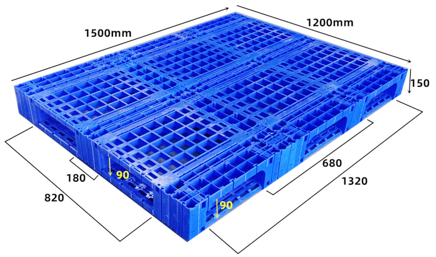 Heavy Duty Modular Plastic Pallet - 4-Way Stackable & Durable