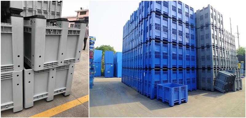 Seafood logistics plastic pallet containers Heavy-Duty HDPE Plastic Pallet Containers for Seafood Logistics