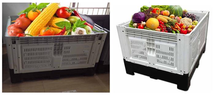 Large Foldable Plastic Crate for Food Storage & Logistics