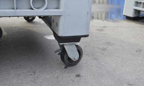 Durable Stackable Industrial Plastic Bins with HDPE Wheels & Lids