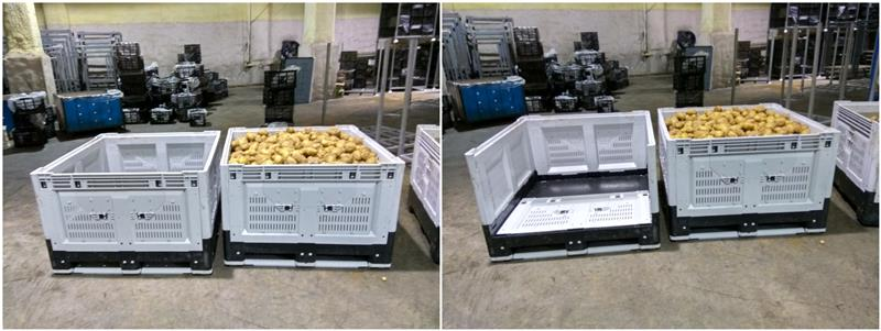 Folding Vegetable Pallet Crate Durable HDPE Folding Vegetable Pallet Crate for Storage