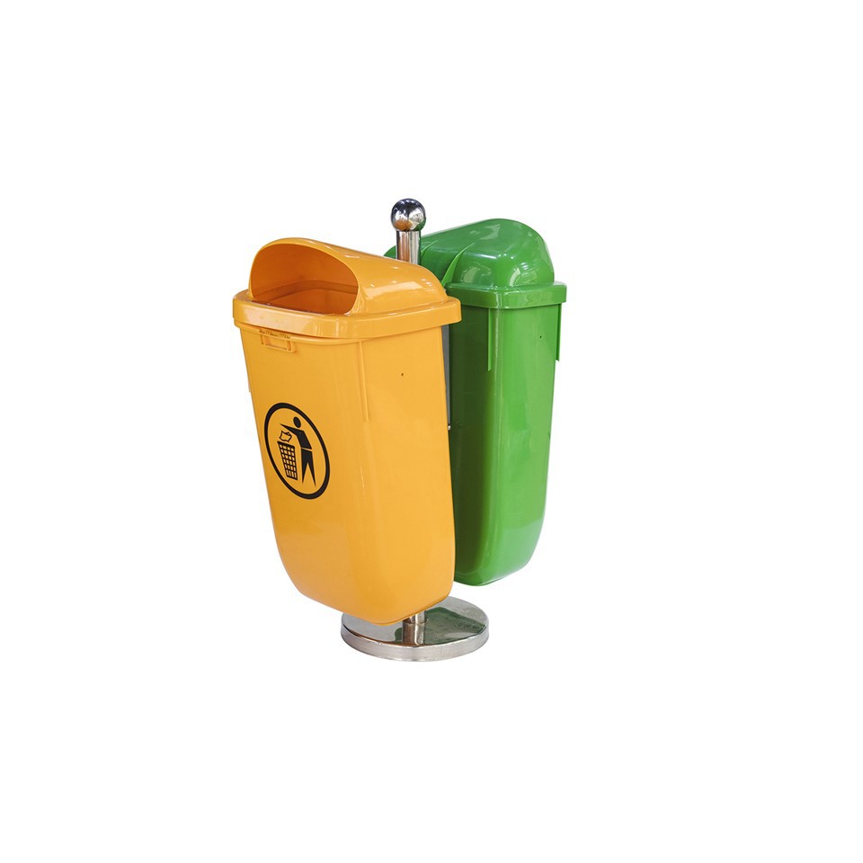Heavy-Duty HDPE Public Waste Sorting Bin - Stackable & Durable