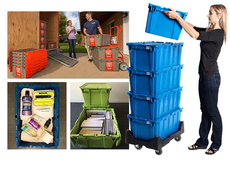 Collapsible Plastic Pallet Container with Lid for Cold Storage