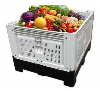 Durable HDPE Folding Plastic Pallet Box for Vegetables