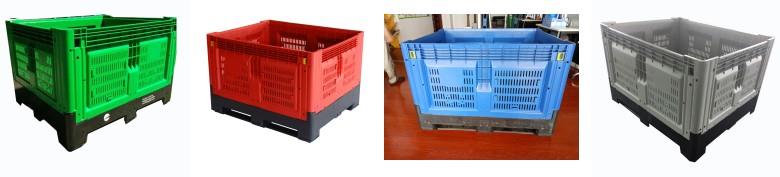 Durable HDPE Folding Plastic Pallet Box for Vegetables