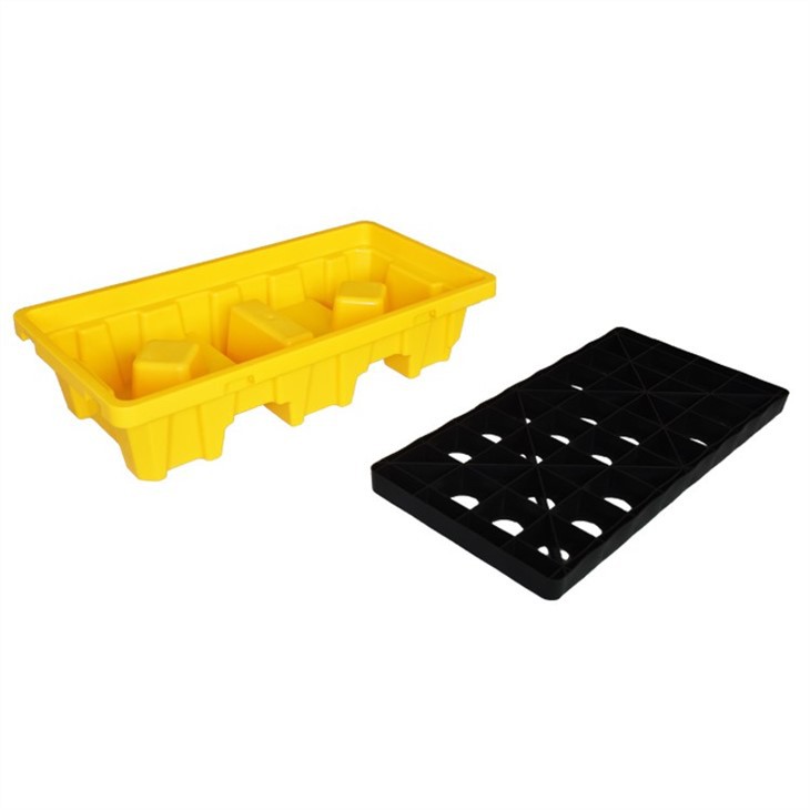 Heavy-Duty 55 Gallon Drum Spill Pallet | Durable HDPE Container image 2