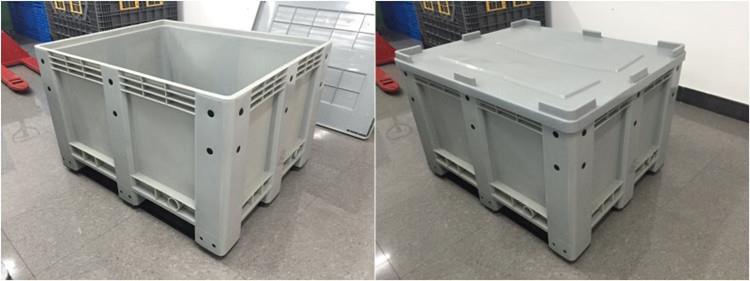 Durable HDPE Solid Side Plastic Pallet Box for Logistics