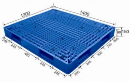 Durable 1400x1200mm HDPE Stackable Plastic Pallet for Logistics