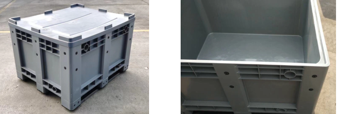 Heavy-Duty Solid HDPE Plastic Pallet Bin for Logistics