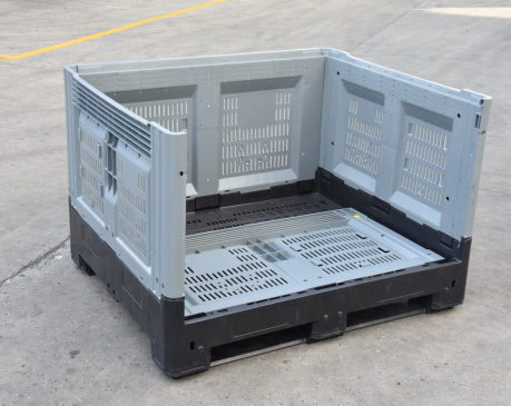 Collapsible HDPE Plastic Bulk Containers Durable Stackable HDPE Large Plastic Storage Containers