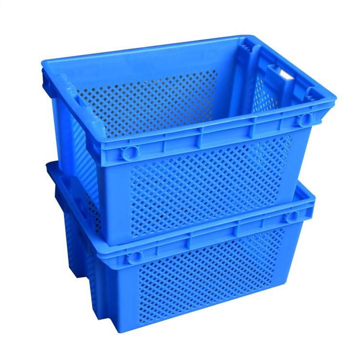 Durable HDPE Nestable & Stackable Vegetable Crate for Logistics image 4