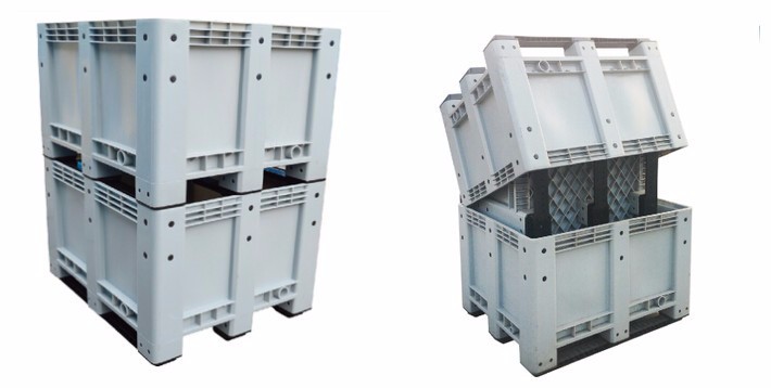 Durable 600L Stackable Ventilated HDPE Plastic Pallet Box