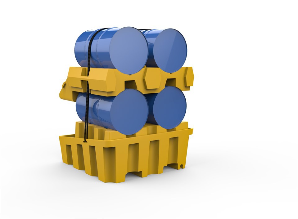 Heavy-Duty HDPE 4 Drum Base Dispenser for Chemical Storage