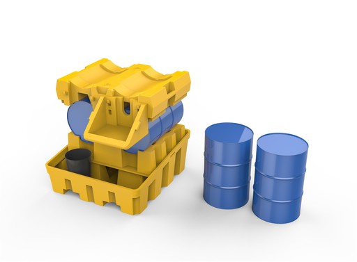 Heavy-Duty HDPE 4 Drum Base Dispenser for Chemical Storage
