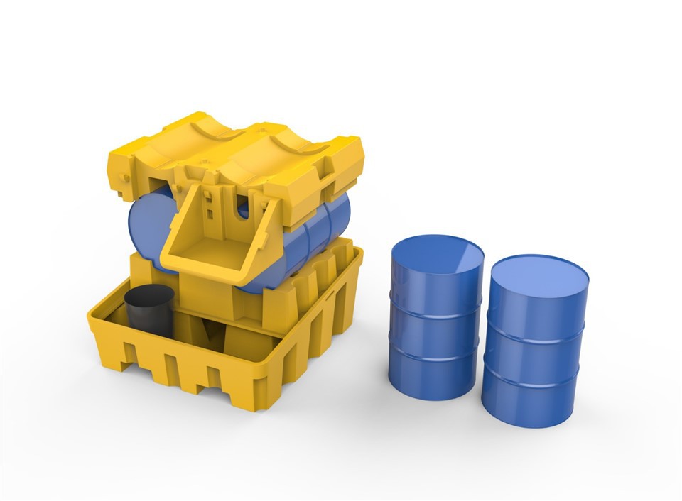 Heavy-Duty HDPE 4 Drum Base Dispenser for Chemical Storage image 2