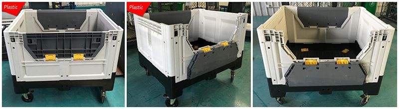Heavy-Duty Collapsible Plastic Pallet Bins for Logistics