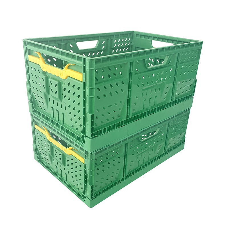 Durable Foldable Plastic Crates for Produce Storage & Transport image 2