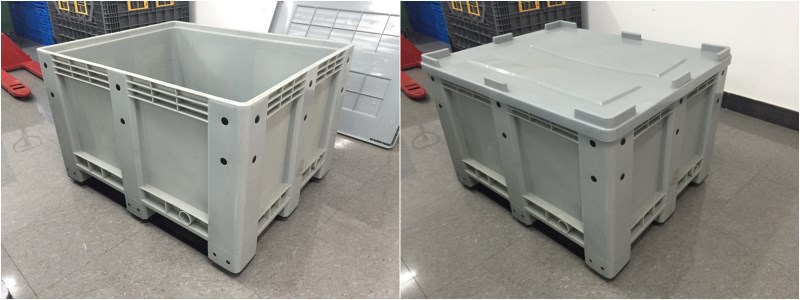 HDPE Stackable Plastic Pallet Box for Industrial Storage
