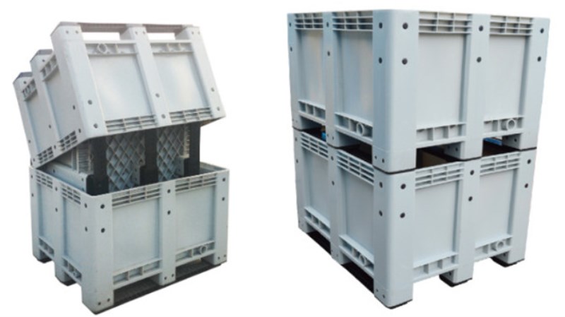 HDPE Stackable Plastic Pallet Box for Industrial Storage