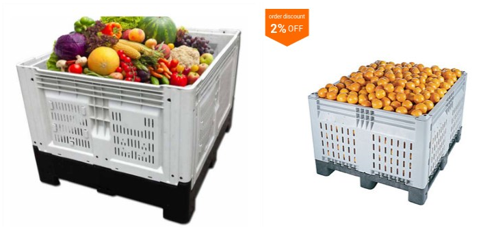 Durable Stackable Plastic Fruit Pallet Boxes for Storage