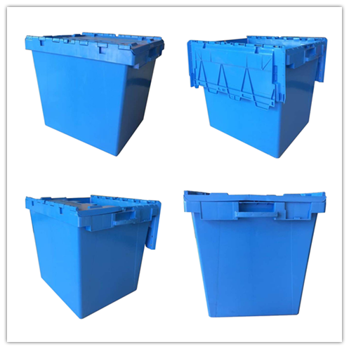 Large Nestable Plastic Moving Box with Lid - 172L