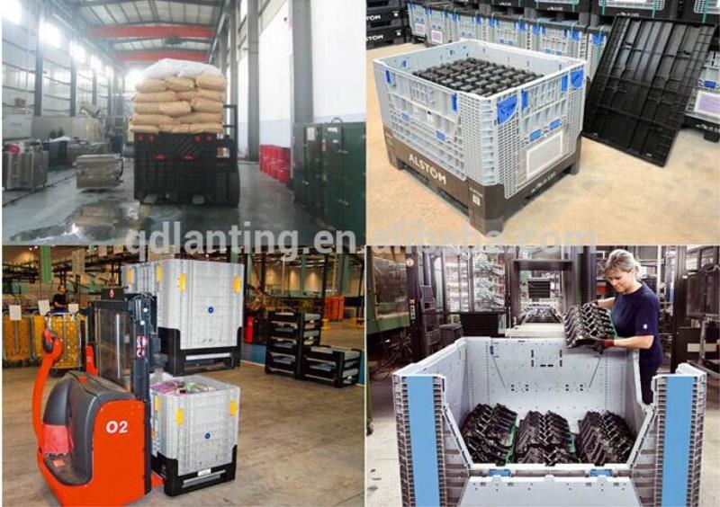 Heavy Duty Collapsible HDPE Plastic Container for Logistics