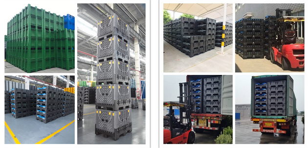 Packaging and Shipping Details Durable HDPE Pallet Box with Lid - Stackable Storage