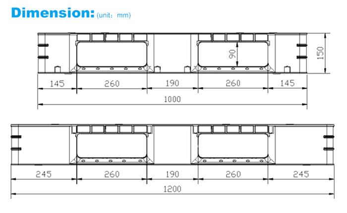 Heavy-Duty Double Deck HDPE Plastic Pallet for Logistics