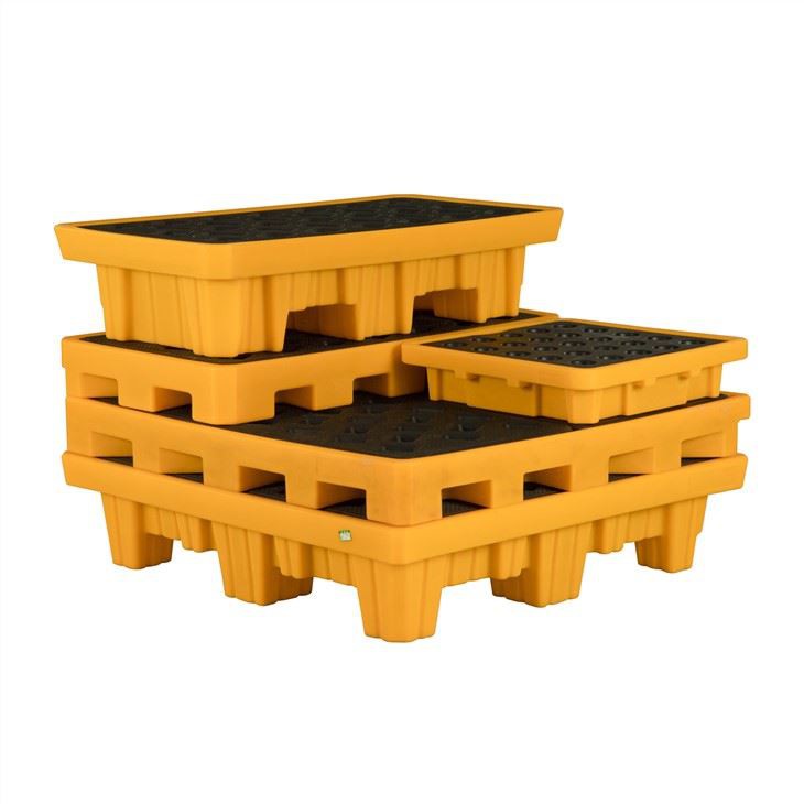 Heavy-Duty HDPE Spill Containment Pallets for Logistics
