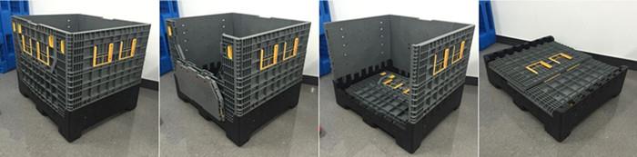 Heavy Duty Collapsible Plastic Bulk Container for Auto Parts