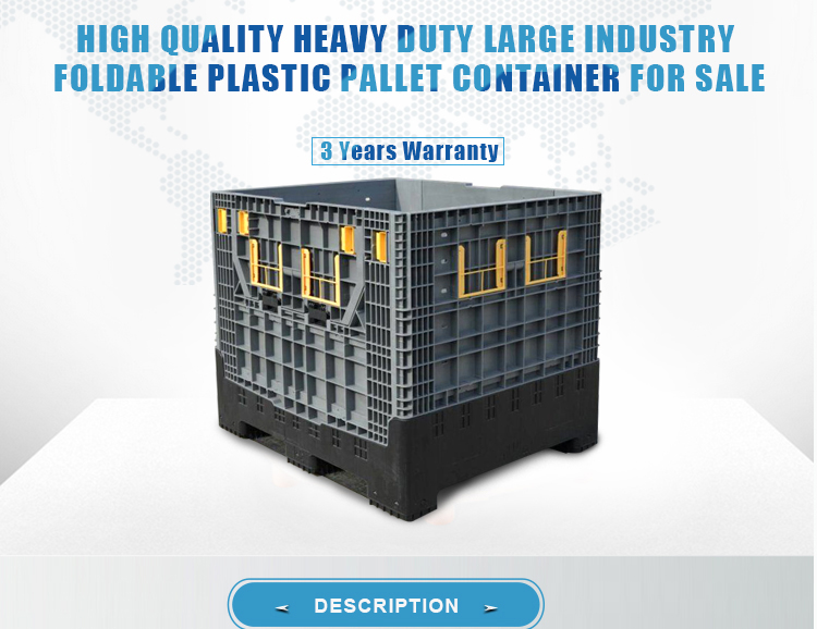Heavy Duty Collapsible Plastic Bulk Container for Auto Parts