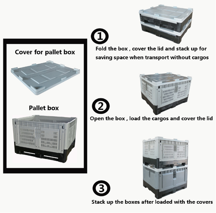 Heavy Duty HDPE Folding Crate Heavy Duty HDPE Folding Crate - Stackable Pallet Container