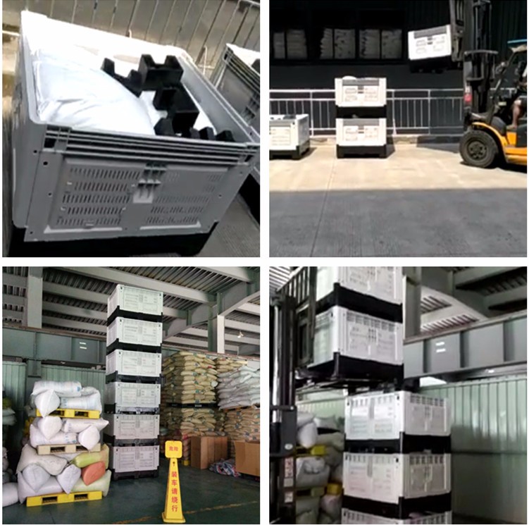 Quality Control Testing Heavy Duty HDPE Folding Crate - Stackable Pallet Container