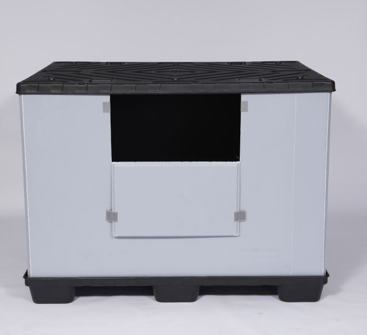 Auto Parts Storage Plastic Pallet Bulk Container - Durable & Stackable