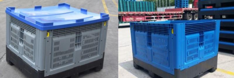 Stacked Collapsible Containers Vented Collapsible Plastic Container for Fruits & Vegetables