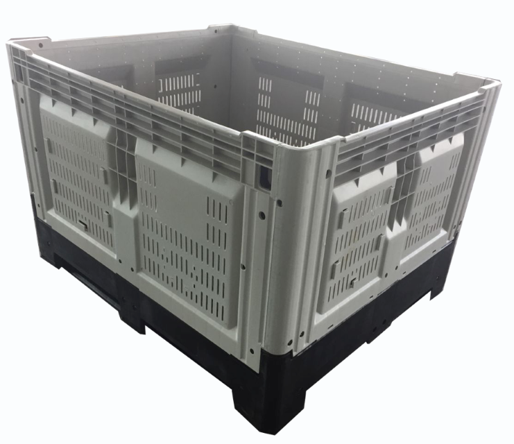Plastic Fruit Storage Container Heavy-Duty HDPE Plastic Fruit Storage Container with Stackable Design