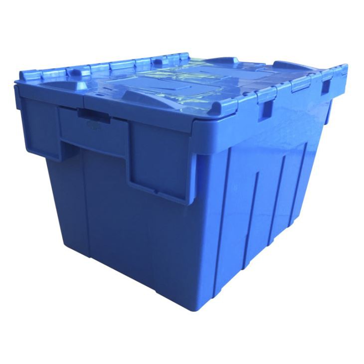 Nestable Plastic Attached Lid Container - 16L Virgin PP