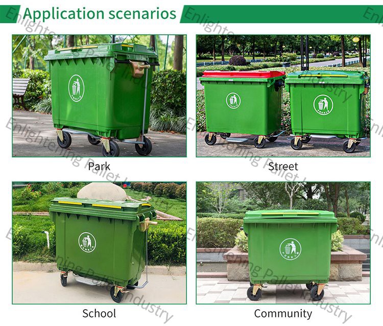 Heavy-Duty 1100L HDPE Wheelie Garbage Bin Wholesale