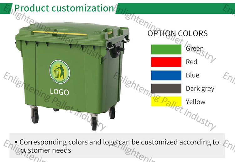 Heavy-Duty 1100L HDPE Wheelie Garbage Bin Wholesale