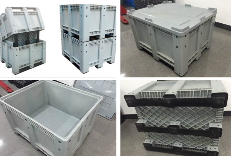 Durable HDPE Sea Food Vented Plastic Pallet Box for Logistics